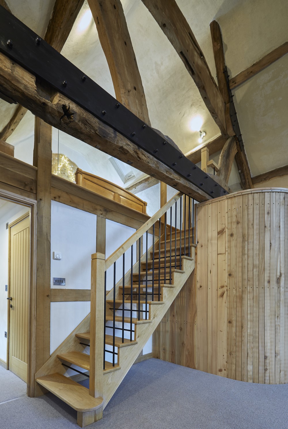 Detail of the stair treads, showing the iron work
