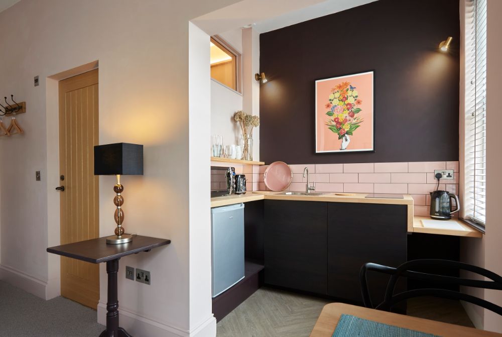 Looking out onto the garden from the room at the back